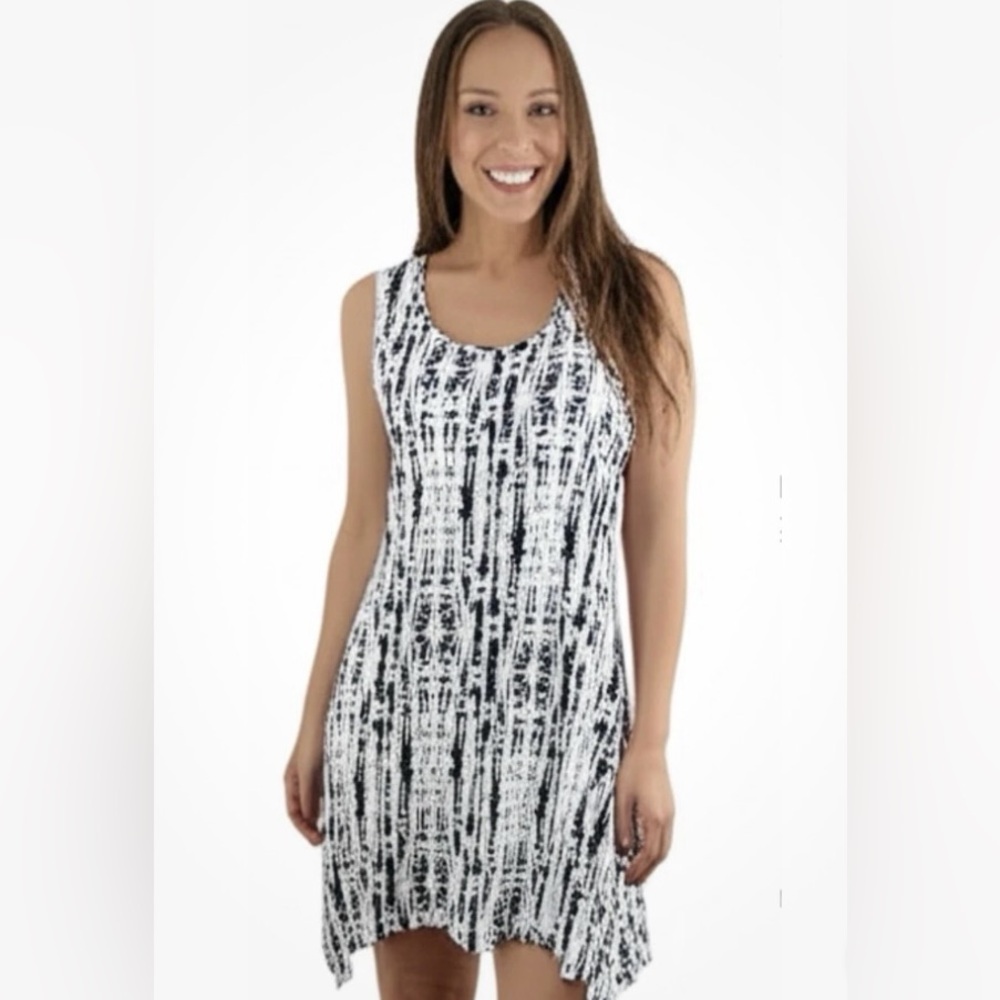 Beautiful NWT $160 plus Tahari MY PERFECT SHAPE flowy handerchief hem dress 2X